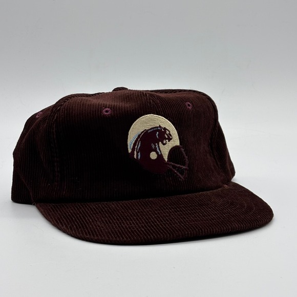 Yupoong Other - Vintage Carolina Panthers Corduroy Snapback Hat Helmet Logo NFL Football Brown
